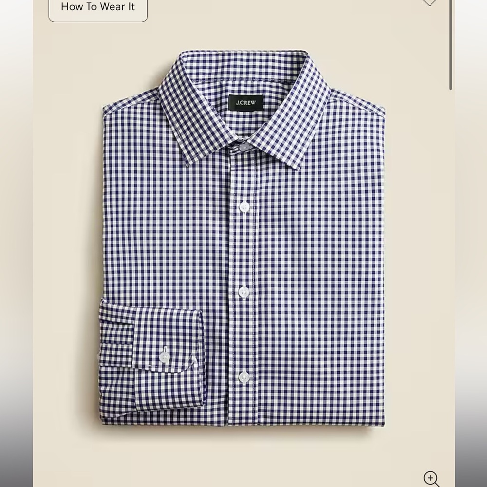 J.Crew Slim-fit Bowery wrinkle-free stretch cotton shirt with spread collar